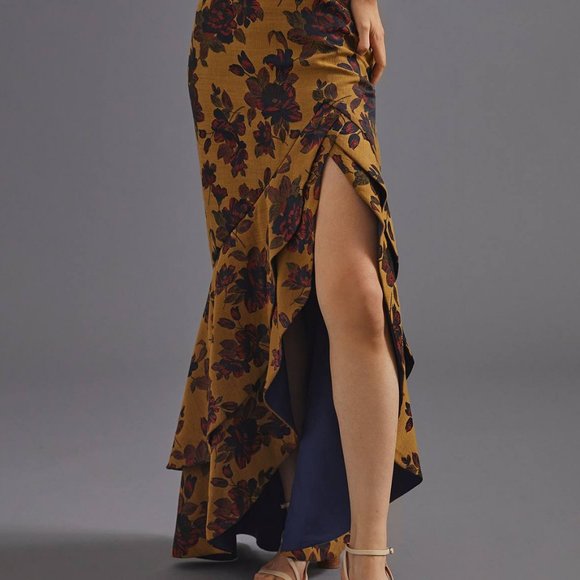 HTF Anthropologie Floral Slip Maxi Dress - Picture 5 of 10